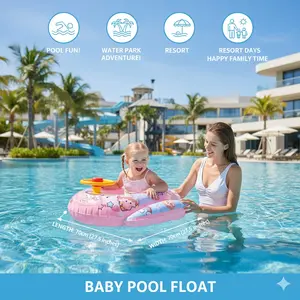 Princess Carriage Float 70x70cm Pink Magic Pool Ride for Little Princesses Super Safe Dazzlingly Cute Royal Adventures Babygirl Poolparty Summergoals with Steering Wheel