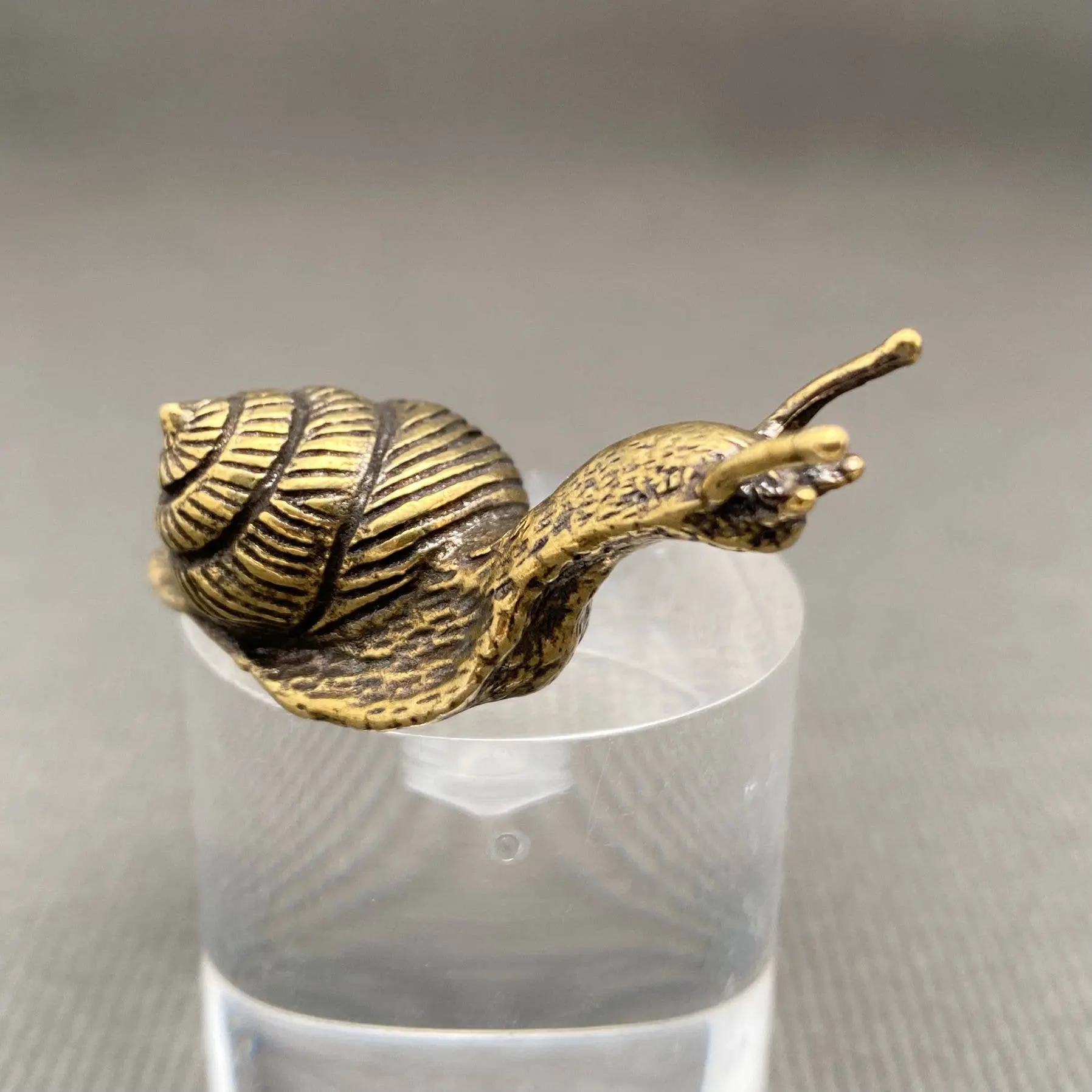 Solid Brass Snail Figurine