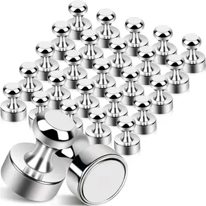 25Pcs Strong Fridge Magnets, Refrigerator Magnets for Whiteboard, Magnetic Push Pins Small Whiteboard Magnets for Classroom, Magnetic Decorative Magnets, Locker Accessories and Dry Erase Magnets