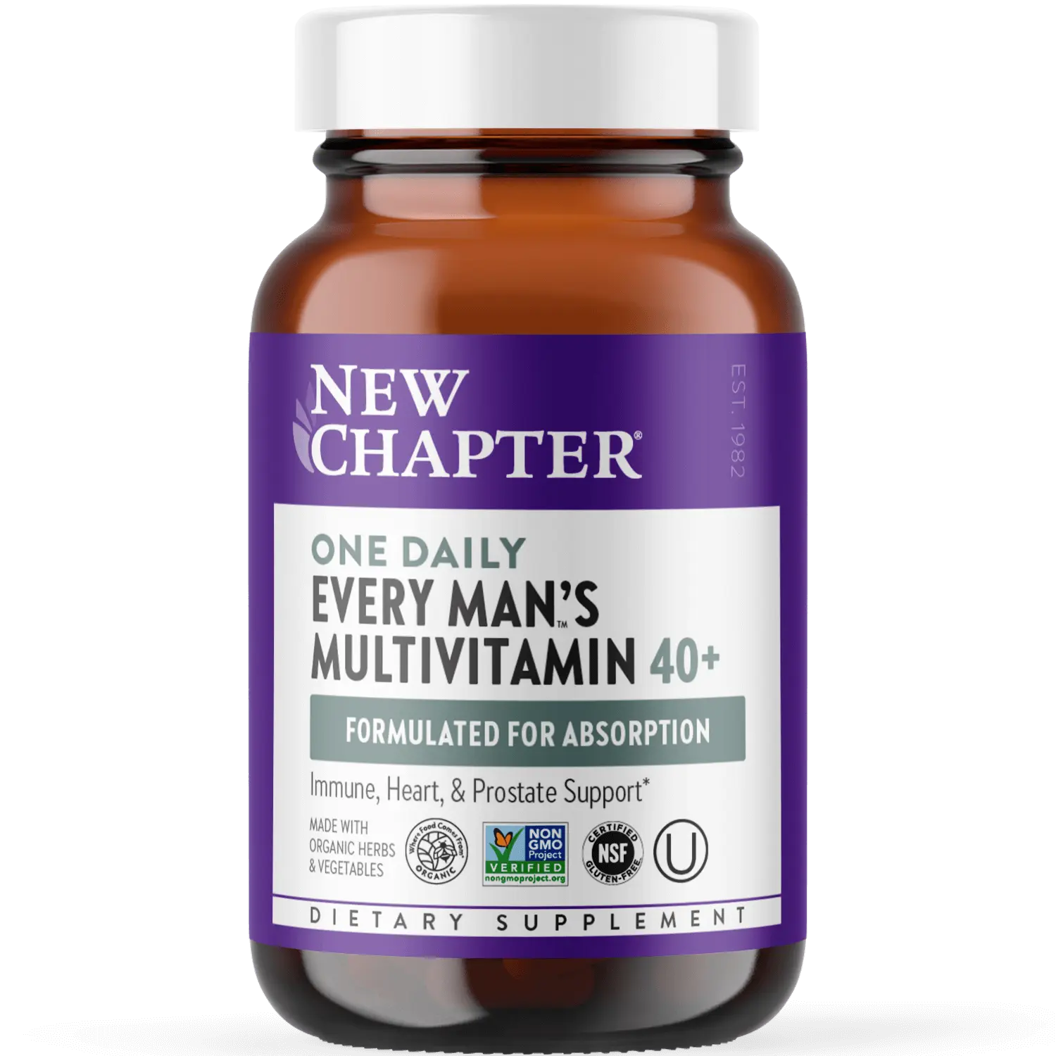 New Chapter Every Man's One Daily Multivitamin 40+ - Energy, Heart, Prostate & Immune Support with Fermented Nutrients - 30ct New Chapter Every Man's One Daily Multivitamin 40+ - Energy, Heart, Prostate & Immune Support with Fermented Nutrients - 30ct