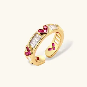 Love + Logic Ring - 14K Gold Plated Resizable Ring