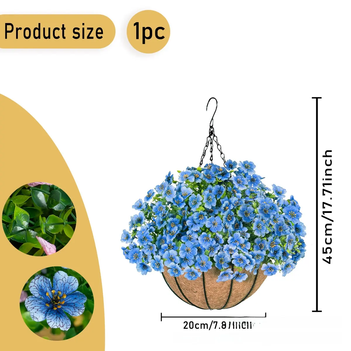 Blue hanging basket-20cm [Large quantities offer b