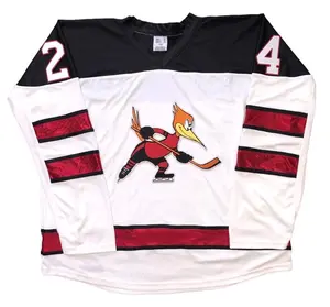 Custom Hockey Jerseys with a Roadrunner Embroidered Twill Logo