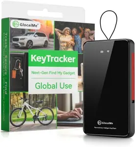 GlocalMe KeyTracker Global GPS Tracker for Vehicles, Car, Kids, Luggage, Wordwide Positioning Unlimited Distance Item Finder, Real Time Tracking with 6 Location Technologies