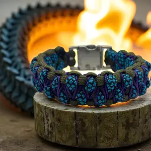 Handmade Diamond Knot Paracord Bracelet with Secure Metal Clasp Durable 550 Paracord Perfect for Everyday Wear & Outdoor Use