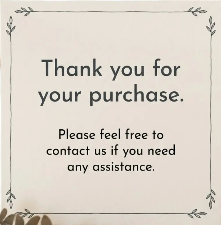 【No Gift】Thank you for your purchase.