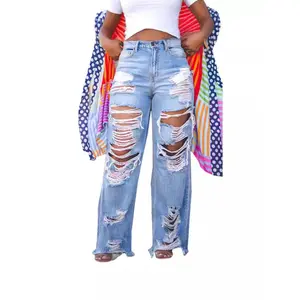 Women's Fashion Distressed Ripped Jeans, Vintage Wash & Skinny Fit – Grunge Streetwear Essential