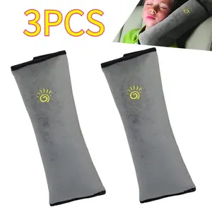3PCS Car Safety Seat Pillow; Car Seat Neck Pillow; Car Seat Travel Pillow; Safety Belt Pillow Shoulder Pad; Safety Belt Cover; Car Accessories