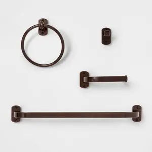 4pc Bath Hardware Set Oil Rubbed Bronze - Threshold 4pc Bath Hardware Set Oil Rubbed Bronze - Threshold