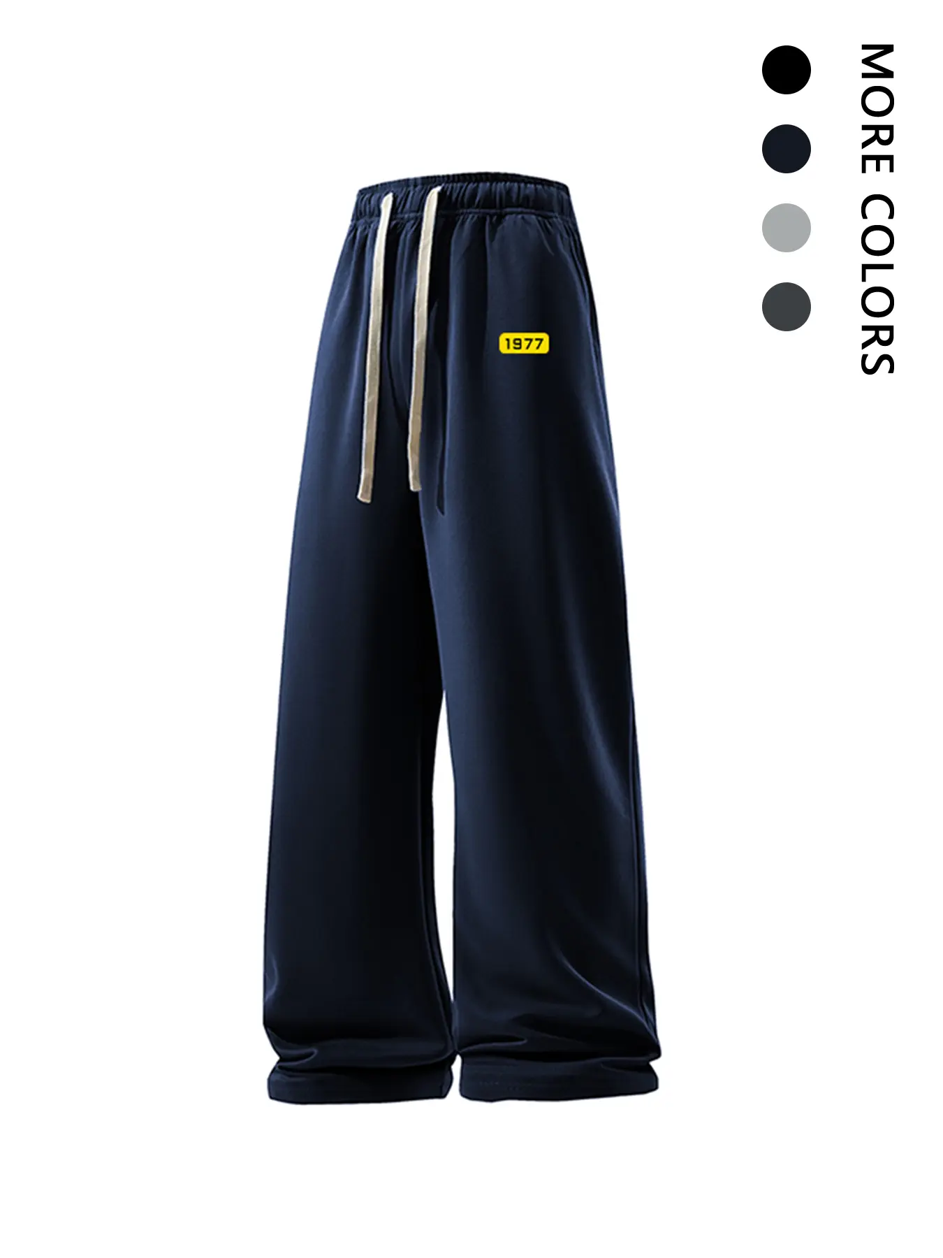 Men's Casual Pants, 1977 Number Print Sweatpants, Multi-Color Options, Sporty Street Style, Outdoor Wear, Daily Fashion, Unisex, Sports Bottoms