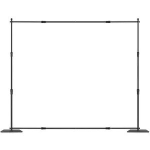 VEVOR 10ft x 10ft Pipe and Drape Kit, Heavy Duty Backdrop Stand with Carbon Steel Base, Adjustable Backdrop Support with 6 Clamps and A Carry Bag for Wedding, Party, Event, Photography, and Exhibition