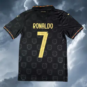 25-26 Home Black & Gold Short-Sleeve Fan Edition Ronaldo#7 Jersey