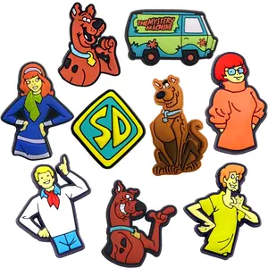 ScoobyDoo Croc Charms, Cartoon Shoe Charms For Sandals, Shoes, Bracelet, Wristbands, Holiday Party Gifts, PVC Walking Shoe Decoration Charms Comfort Water Proof Foot Wear jib bitz croc charm croc charms