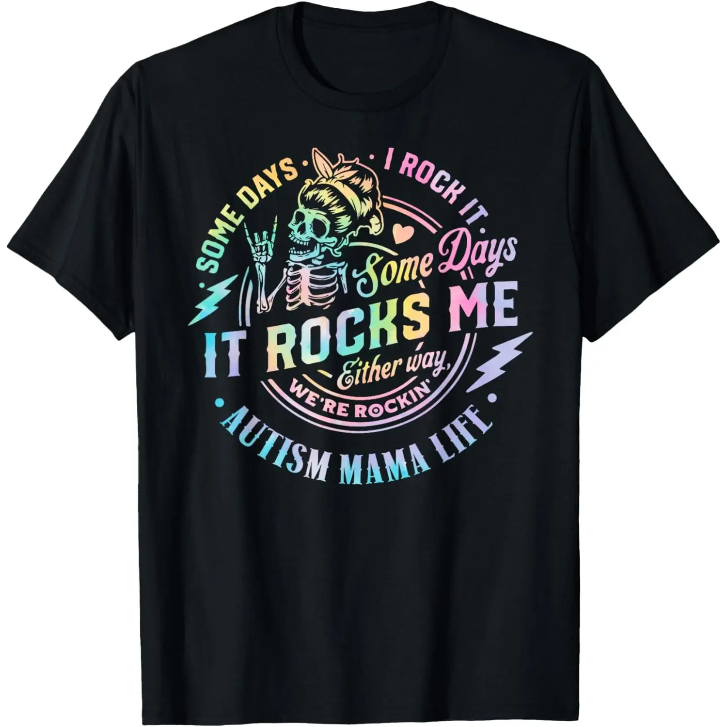Women's Autism Mama Graphic T-Shirt - Short-Sleeve, Lightweight, Breathable Cotton Blend Streetwear Top with Comfortable Everyday Fit