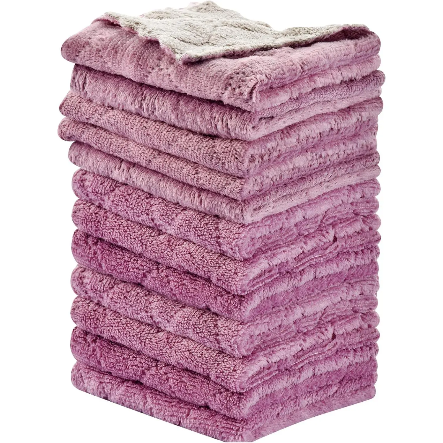 12PCS Kitchen Towels Dish Cloths, Reusable Cleaning Rags 10x6in | Kitchen Towels Dish Towels,Multipurpose Reusable Dish Cloths,Highly Absorbent,Double-Sided Microfiber Cleaning Rag