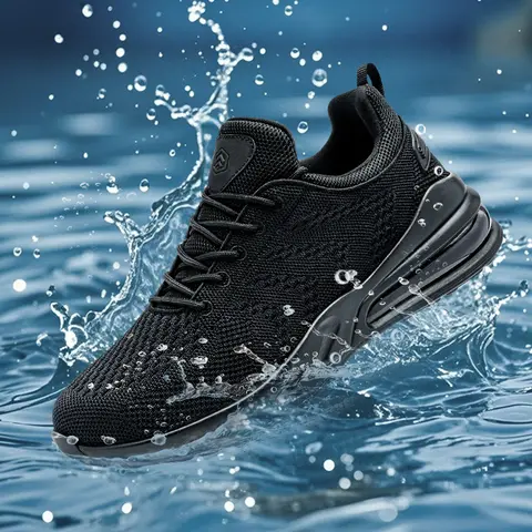 Men/Women's Anti-Slip Kitchen Work Shoes - Unisex Round Toe, No Slip Toe, Lightweight Lace-Up, Waterproof, Oil-Resistant, Breathable Cotton Mesh Worker Footwear for Cleaning Services, All-Season Fresh Feet