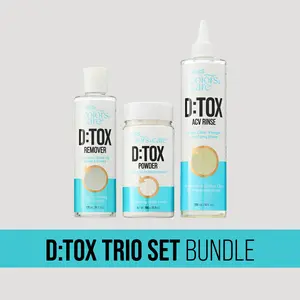 KISS Colors & Care D:TOX Hair Detox Trio Set Bundle - Remover + Powder + ACV Rinse