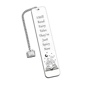 Stainless Steel Bookmark, 1 Count Creative Bookmark with Chain, Reading Bookmark for Women & Girls, Book Lovers Gift, Book Accessories