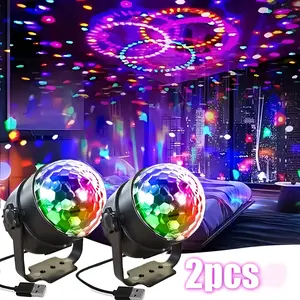 Two Magic Ball Projection Lights | USB Plug in Use (without Remote Control) | USB Lights | Smart Lights | RGB Lights | Nightlight | LED Lights | Office Desk Lamps | Atmosphere Decorative Lights | Christmas Gifts