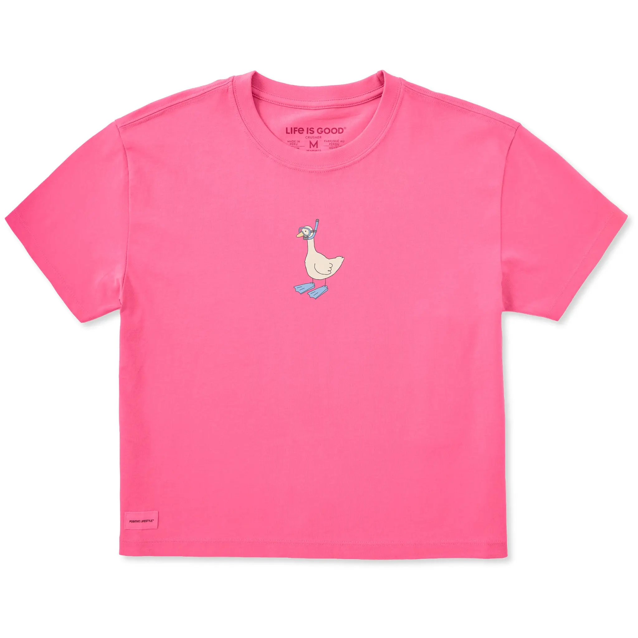 Women's Silly Scuba Goose Short Sleeve Crusher Boxy Tee