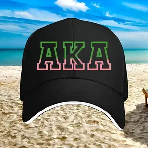 Alpha Kappa Alpha Printed Baseball Cap, Sun-Proof And Adjustable, Suitable For Spring And Autumn Travel, Beach Parties, Etc