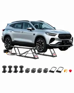 VEVOR Car Lift, Summervibes,Summervibes, 7000 lbs Capacity Car Lifts for Home Garage, 3-Level Adjustable with 29.4" Lift Height & Remote Control, Auto Lock Portable Car Lift with 4 Rubber Pads & 4 Lifting Columns