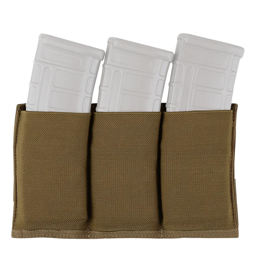 KRYDEX Fast Draw MOLLE Elastic Triple 5.56/.223 M4/M16 AR Pouch Carrier Holster, Tactical Pack for AR15 Accessories, Multiuse Sports & Outdoor Gear