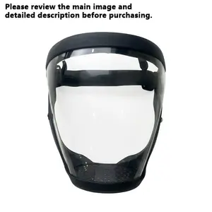 Full Face Clear Mask with Adjustable Buckle - Reusable and Heat Resistant Mask for Work, Outdoors, Garage and Kitchen Use Goggles Disposable Gloves