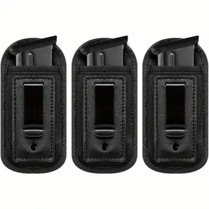 3 Pack Universal Magazine Holster, IWB Mag Pouch Concealed Carry, Single Double Stack Mags Holder Universal Magazine Holster For Concealed Carry, IWB Mag Pouch, Fit For Carry 9mm.40.45.380.357 S&W M&P Sig Sauer Ruger G-series