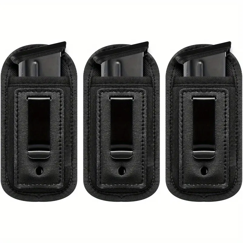 3 Pack Secure Universal IWB Mag Pouch with 3 Holsters - Concealed Carry Accessory for Single/Double Stack Mags, Fits 9mm,.40,.45,.380,.357 S&W M&P Sig Sauer Ruger G-series (Sports & Outdoor)