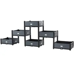 Modular Raised Garden Bed Stackable Planter Boxes for Vegetables Herbs & Flowers with Smart Drainage System UV Resistant Frost Proof Durable BPA-Free Material No Tools Needed for Outdoor & Indoor Use