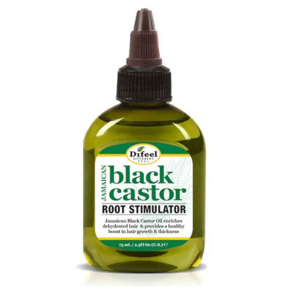 Difeel Jamaican Black Castor Oil Root Stimulator, Moisturizing Leave-in Conditioning Treatment for Damaged Hair Repair and Growth for Adults with Wavy & Curly Hair, 2.5oz, Moisturizing Hair Scalp, Root Growth Booster