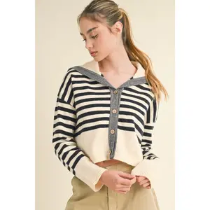 Sailor Collar Cute Sweater Cardigan