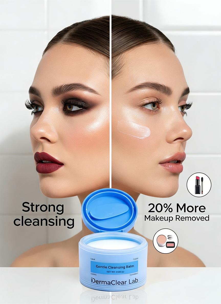 Spring Glow Up DermaClear Lab Gentle Cleansing Balm | Powerful Makeup Remover for Face, Eyes & Lips | Melts Waterproof & Heavy Makeup | Sensitive Skin Friendly with PENTA-RICE Centella | Hydrating with Natural Fragrance | Magnetic Spoon Included Spring Glow Up DermaClear Lab Gentle Cleansing Balm | Powerful Makeup Remover for Face, Eyes & Lips | Melts Waterproof & Heavy Makeup | Sensitive Skin Friendly with PENTA-RICE Centella | Hydrating with Natural Fragrance | Magnetic Spoon Included