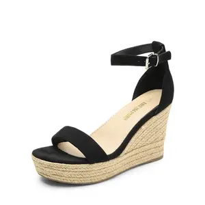 Dream Pairs Women's Platform One Strap Espadrille Wedge Sandals