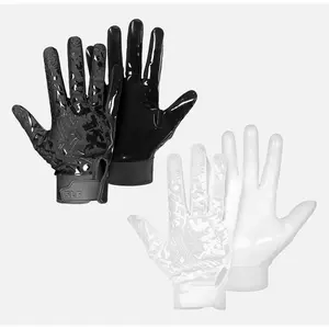 2-Pack Sticky Football Receiver Gloves (Black and White)