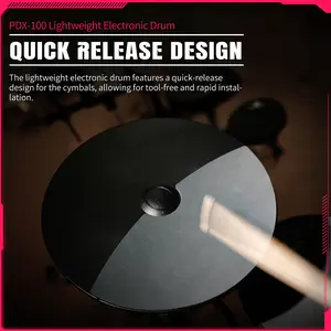 2025 Factory Direct Sales High Quality PDX100 Electronic Percussion Instrument Professional Foldable Portable Electronic DrumSet