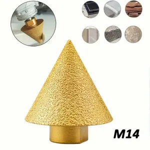 Slant drill bit, conical carving and polishing wheel, conical milling cutter, suitable for stone, ceramic tiles, glazed tiles, marble, granite, hole and edge trimming tools