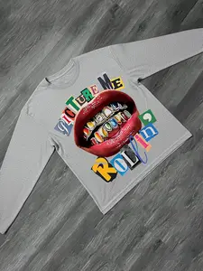 Unisex Graphic Long Sleeve T-Shirt, Casual Fashion Comfortable Simple Design, Fitted Style for All Seasons, Tops