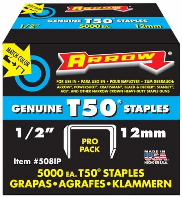 Arrow Fastener Co. .50in. T50 Staples