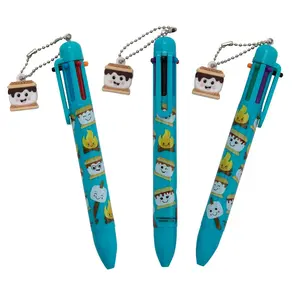 5 1/2" S'more Plastic Shuttle Pens with Charm - 12 Pc.