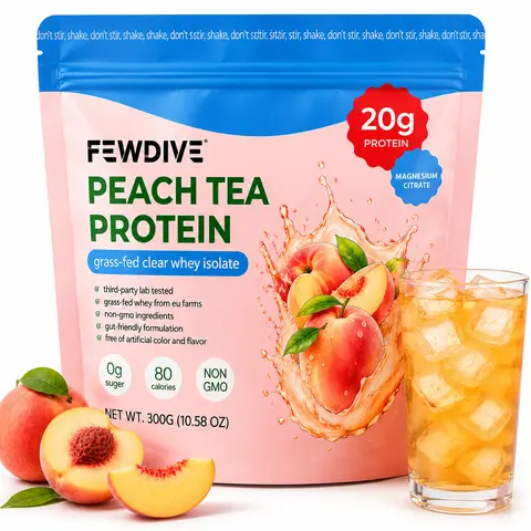 FEWDIVE Grass-Fed Whey Concentrate-Isolate Blend Powder - Dairy Protein Edible Supplement, 50g & Above (300g Option), Post-Workout Muscle Building Fitness Fuel with Measuring Scoop, Concentrate Blend