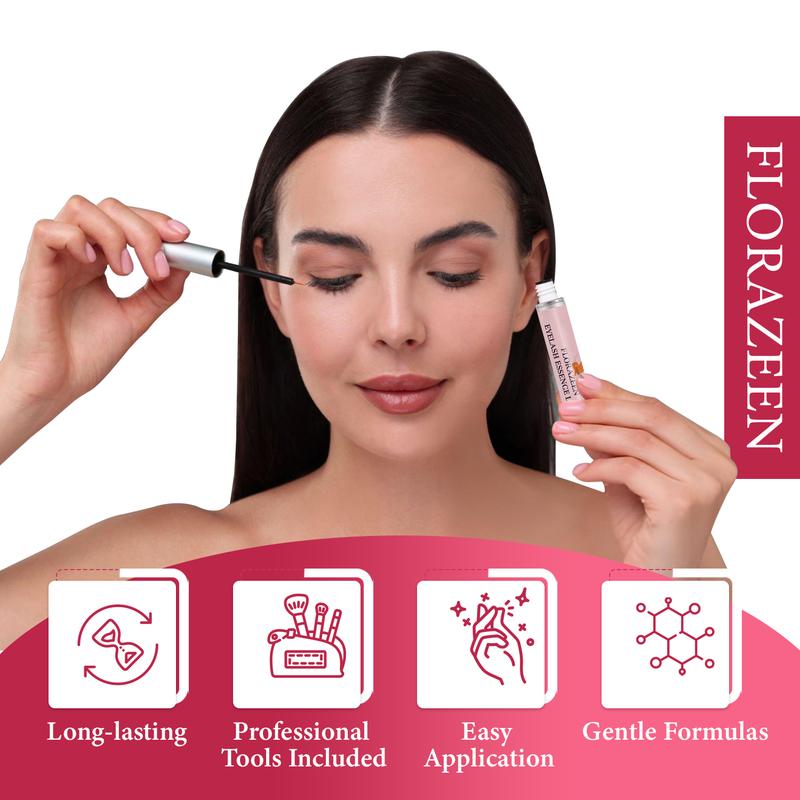 Florazeen Eyelash Essence Liquid - Lash Boosting Serum for Beautiful, Healthy, Strong Eyelash Growth Brush Daily
