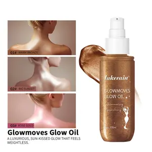 Women's Liquid Highlighter Body Oil, Body Luminizer, Full-Body Luminous Glitter Shine, Party Makeup Enhancer, High-Shine Glow Boost, Perfect for Evening