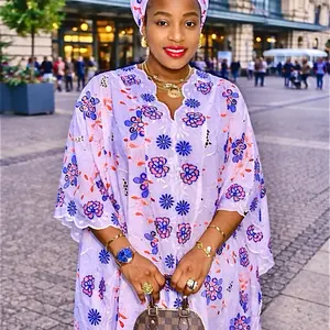 Elegant Lafaya Aderonke Bubu Dress with a Matching Headscarf.