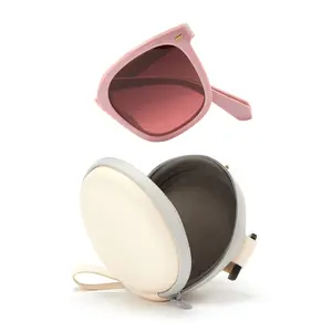 Cyxus Square Folding Foldable Sunglasses Women Men Uv400 Protection Anti Glare TR90 Ultralight Foldable - 1106