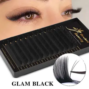 12 Rows Professional Eyelash Extension False Eyelashes Matte Black Imitation Mink Fur Individual Clusters Ultra Soft Russian Velvet Style Beauty Special Eyelashes Extensions Cosmetic