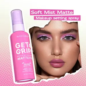 Maycheering Get Grip! Matte Water Gloss Flawless Setting Spray - 2.03oz Waterproof Oil Control Setting Spray, Light Lasting Formula, Light Concealer, Matte Water Gloss Makeup, Anti-smudge/wipe, All Day Lasting Setting for Sensitive Light Skin