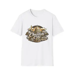 Chocolate City skyline T-Shirt | Washington DC Capitol Monuments retro design DMV