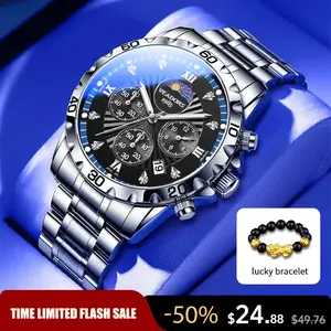 【 Galaxy Commander】 Brand Counter  Men’s  Luxury  Luminous  Watch Multifunction Wristwatch – Four Sub‑Dials & Six Hands | High‑End Fashion Elegant Design | Ideal Gift for Husband or Boyfriend with a Ceremonial Touch​ Boss Wristwatch for Party Daily Wear